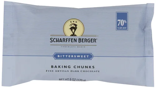 Miniatura 7 de Scharffen Berger Trozos de Chocolate para Hornear (7 onzas, paquete de 3) - Trozos de Chocolate Semi-Amargo Oscuro para Hornear, 70% Cacao, Sin