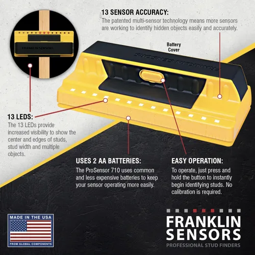 Miniatura 7 de ProSensor 710 Franklin sensores ProSensor 710 sensor de precisión para encontrar clavos Amarillo