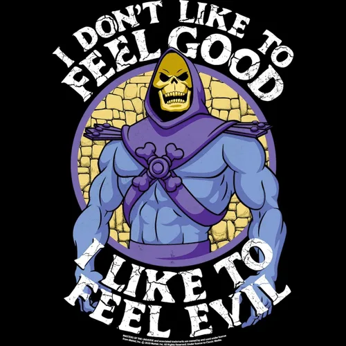 Miniatura 2 de Camiseta de manga corta para adulto con texto en inglés "Masters of The Universe Sci-Fi 80s Skeletor I Like to Feel Evil