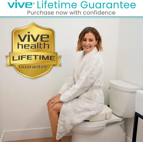 Miniatura 8 de Vive Asiento de inodoro elevado (alargado, añade 3.5 pulgadas) – Elevador y extensor de asiento de inodoro elevado para personas mayores