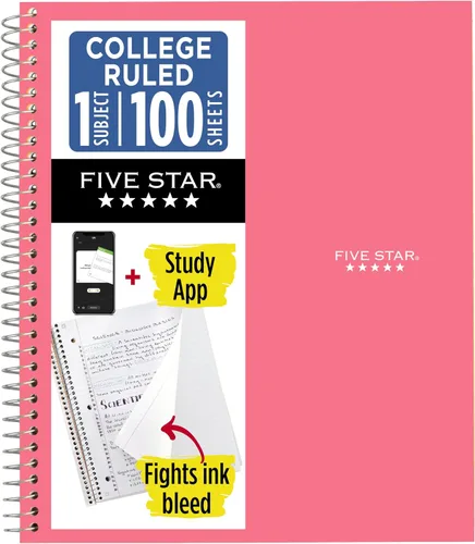 Miniatura 9 de Cuaderno de Five Star, 1 materia, con rayas, 100 hojas, 11" x 8-1/2", Negro