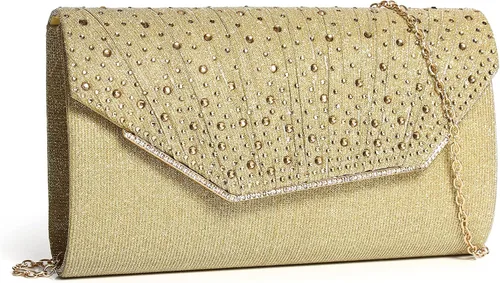 Miniatura 3 de DETARA Bolsos de noche para mujer, con lentejuelas y purpurina para mujer, bolso de mano brillante, bolso formal para boda, fiesta, baile