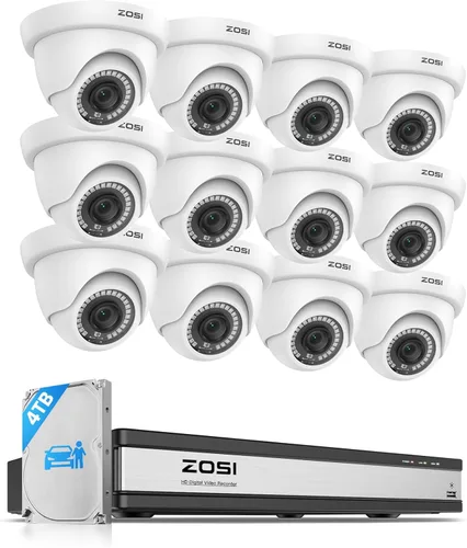 Miniatura 10 de ZOSI Cámaras de seguridad domo de 1080p (híbridas 4 en 1 HD-CVI/TVI/AHD/960H CVBS analógica), cámara CCTV de vigilancia nocturna de 2 MP