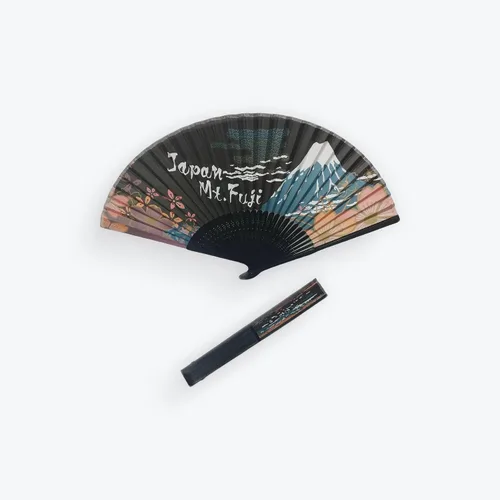 Ventilador de mano que agita el ventilador japonés FUJI-SAN × SAKURA JAPAN 8.17"(21cm), 2 pares conjunto, ventilador de mano plegable de mano,