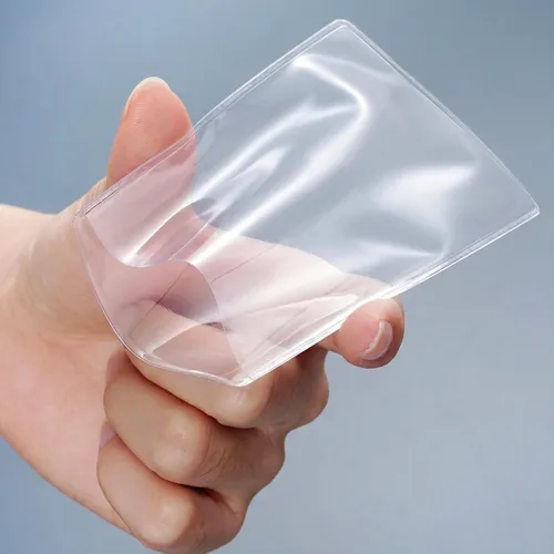 Miniatura 7 de Paquete de 30 fundas transparentes para tarjetero, impermeables, con apertura lateral, fundas protectoras de PVC suave para tarjetas de crédito