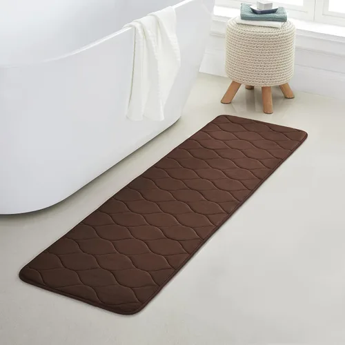 Miniatura 28 de Yafa Home Fashion 1 alfombra de baño de 17 x 24 pulgadas, espuma viscoelástica, absorbente de agua y antideslizante, color negro