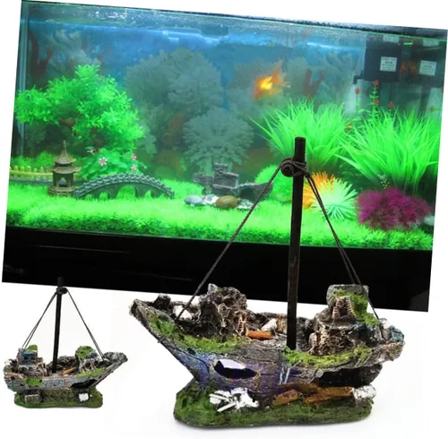 Miniatura 2 de POPETPOP Betta pecera pecera paisajismo decoración en maceta decoraciones de tanque acuario hundido pecera accesorios accesorios acuario adornos