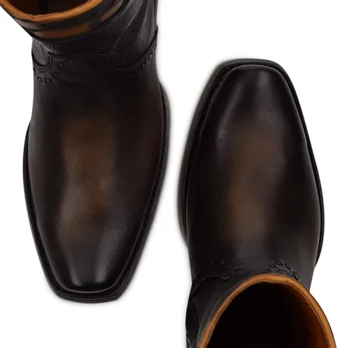 Miniatura 6 de Cuadra Botas para hombre en cuero genuino negro