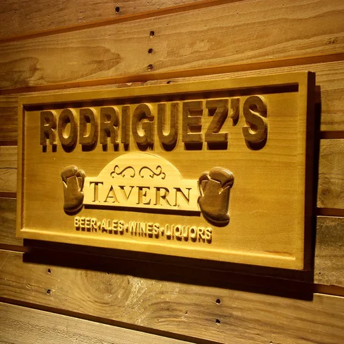 Miniatura 14 de ADVPRO wpa0053 - Letrero personalizado con nombre grabado en 3D de madera para el hogar, bar, cerveza, decoración del hogar, placas de casa de lago