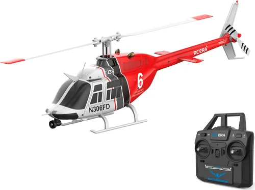 Miniatura 14 de FLYCOLOR Helicóptero RC C138 2.4G 6CH 6-Axis Gyro Altitude Hold 1/33 Avión de control remoto listo para volar RTF (azul-blanco)