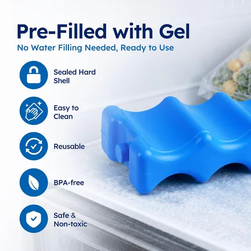 Miniatura 2 de Bolsa de hielo para enfriadores, almacenamiento de botellas de leche materna, caja de almuerzo, paquete de congelador contorneado aislado, paquete