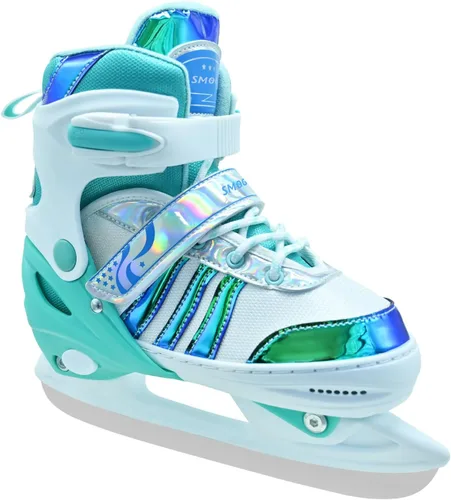 Patines de Hielo Ajustables, Patines de Hielo de Cuchilla Lisa para Edades 3-12, Patines de Hielo con Forro Cómodo para Principiantes Niños y Niñas,