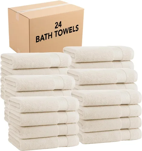 Miniatura 18 de Arkwright - Juego de 6 toallas de baño, 100% algodón súper suave, 600 GSM, de secado rápido y absorbente, artículos de lujo para el baño con 2 Lapis