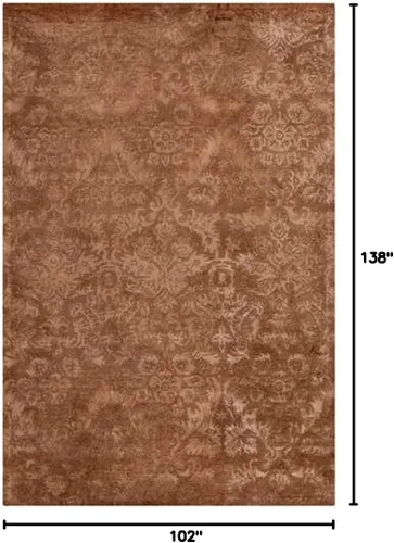 Miniatura 3 de MARTHA STEWART x SAFAVIEH MSR3124C - Alfombra hecha a mano de lana de damasco y viscosa de 8 pies 6 pulgadas x 11 pies 6 pulgadas x 11 pies 6