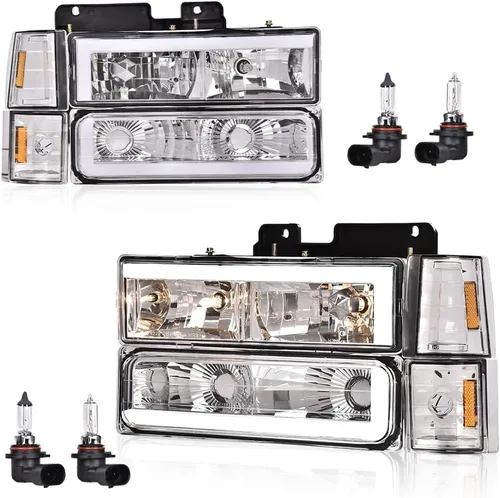 Miniatura 25 de GRAND ORANGE Par de faros delanteros compatibles con Toyota Tacoma 2005 2006 2007 2008 2009 2010 2011 lente transparente cromado carcasa ámbar