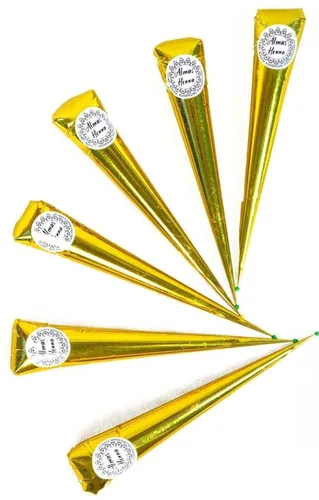AL HASNAYN ENTERPRISES Almas - Conos de henna para mujer, paquete de 6 tubos de henna 100% naturales listos para usar, color para el cabello, tinte