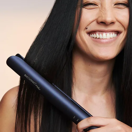 Miniatura 6 de Bio Ionic GoldPro Hair Straightener, Blue, Moisturizing Heat Technology & 24K Gold MX, Hair Straightening Iron for Sleek Styles & Flat Iron Curls