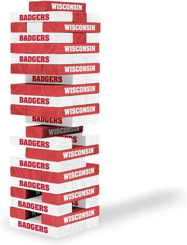 Miniatura 34 de Wild Sports NCAA Pro Football Tabletop Stackers Block Game for College Football Fan, Dorm Game, Tailgate