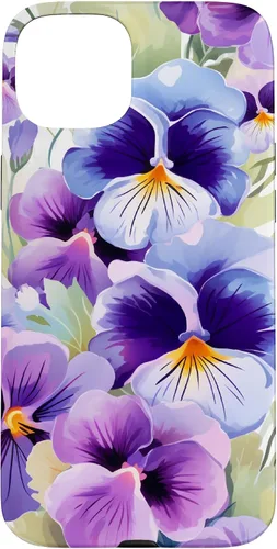 Miniatura 9 de Pansy Flower Pattern Floral Case for iPhone 17