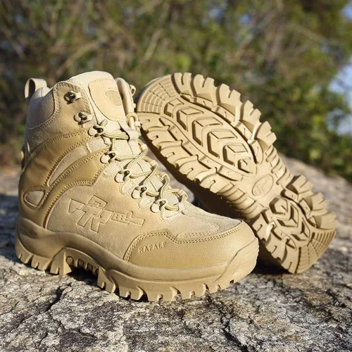 Miniatura 7 de Einplus Botas tácticas militares de combate para hombre, resistentes al agua, ligeras, botas de trabajo