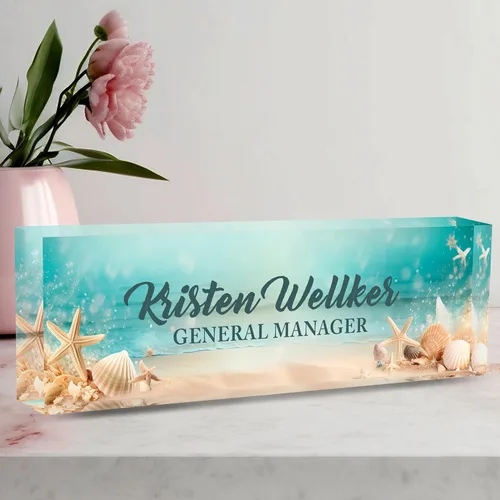 Miniatura 32 de Placa de Nombre Personalizada a Criterio, Placa de Escritorio de Acrílico, Decoración de Oficina para Mujeres y Hombres, Regalos de Agradecimiento