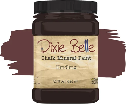 Miniatura 276 de Dixie Belle Paint Company - Pintura con acabado de tiza para muebles, color negro (Caviar), 1 galón, 128 fl oz, pintura mineral color rosa intenso