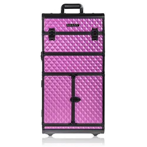 Miniatura 11 de Shany Rebel Series Pro Artistas de maquillaje Rolling tren y Trolley Case