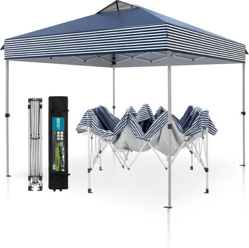 Miniatura 22 de PHI VILLA Tienda de campaña desplegable de 10 x 10 pies para exteriores, para eventos, fiestas, tienda de campaña de 100 pies cuadrados, color blanco
