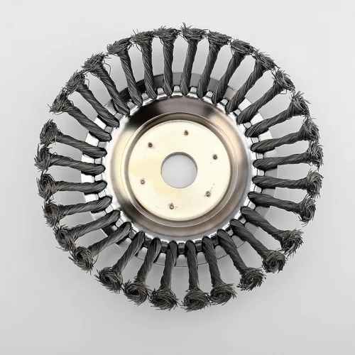 Miniatura 8 de Cuchilla de alambre de acero giratorio de 8 pulgadas para recortadoras de cuerdas, cortacésped de jardinería, eliminación de óxido de hierba