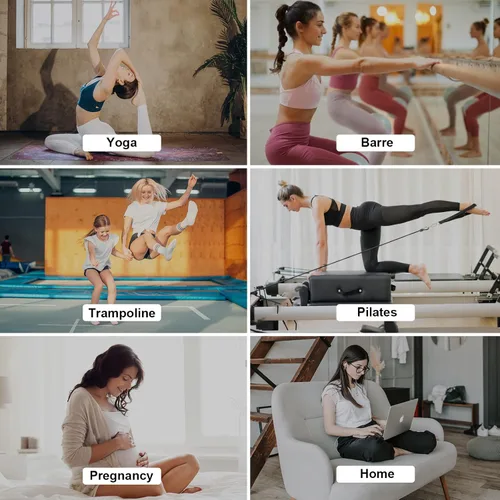 Miniatura 5 de Calcetines de agarre para pilates, yoga, hospital, barra, calcetines deportivos acolchados para mujer, antideslizantes, regalos de 2 a 4 pares