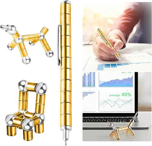 Miniatura 3 de Relleno de Calcetín Navideño Bolígrafo Fidget Magnético, Bolígrafo Magnético para Chicos Adolescentes, Bolígrafo Magnético de Descompresión Juguete