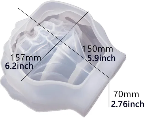 Miniatura 2 de Actvty Molde de mano para resina, bandeja de silicona con forma de mano para fundición epoxi, plato de almacenamiento de joyas de bricolaje