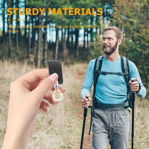 Miniatura 3 de Clip de bloqueo externo para bastón de trekking, accesorio de repuesto para senderismo, mochilero y caminar, paquete de 2 con tornillos de 2.08 x