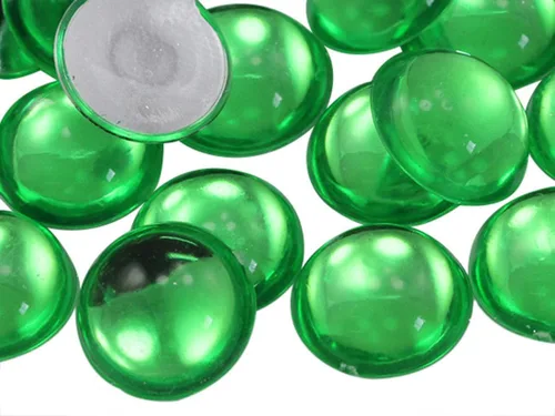 Miniatura 18 de Allstarco Cabujones redondos de acrílico con parte trasera plana de 0.276 in, 9/32 pulgadas, gemas de perlas de plástico para hacer joyas