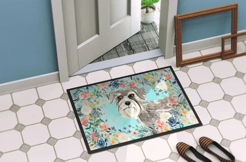 Miniatura 4 de Caroline's Treasures CK3413JMAT Schnauzer #1 - Tapete para puerta delantera, 24 x 36 pulgadas, para interiores y exteriores, para entrada