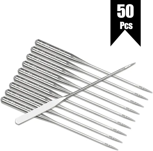 Miniatura 5 de 50 piezas de agujas de bordar para máquina Brother, tamaño 65/9 130/705H, HAx1, agujas de máquina de coser para máquina de coser Brother
