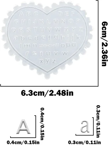 Miniatura 2 de Moldes de Silicona de Resina con Letras Mini Pequeñas Lindos Moldes de Letras Micro para Casa de Muñecas Moldes de Fundición de Epoxi para Bricolaje