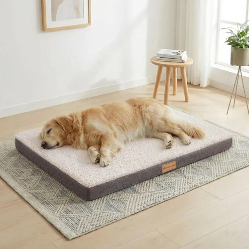 Miniatura 17 de Cama ortopédica para perros Patas Lague de tamaño grande 36''X24'', suave, impermeable, de espuma en forma de caja de huevos, cama para jaula