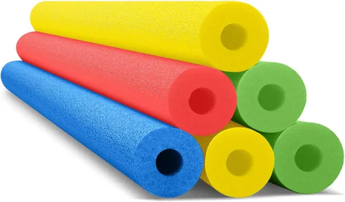 Miniatura 15 de Hanaive 6 paquetes de fideos de piscina, tubo de espuma flotante para natación de 52 pulgadas, fideos huecos a granel, flotadores resistentes