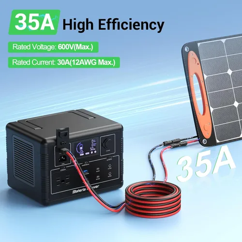 Miniatura 9 de Bateria Power Cable de extensión de conector solar de 10 pies a XT60, panel solar de 12 AWG a cable de extensión de carga XT60 para panel solar