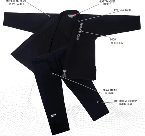 Miniatura 3 de Starpro Evolve Kids Preshrunk Jiu Jitsu Gi, BJJ Gi Men Many Sizes & Colors Junior BJJ Gi, Brazilian Jiu Jitsu Gi