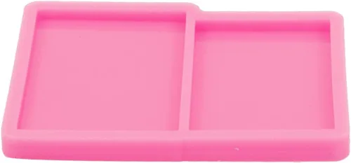 Miniatura 3 de Molde rectangular de silicona de resina para epoxi, agarre de teléfono, enchufe – Carrete de insignia con forma rectangular de bricolaje, dijes