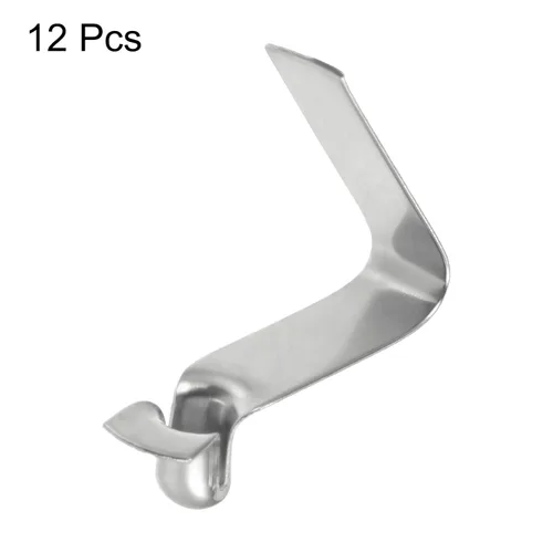Miniatura 3 de HARFINGTON 12 unids botón único kayak paleta broche resorte clip 0.630x0.220 in 65Mn resorte acero en forma de V hueco elevación telescópica tubo