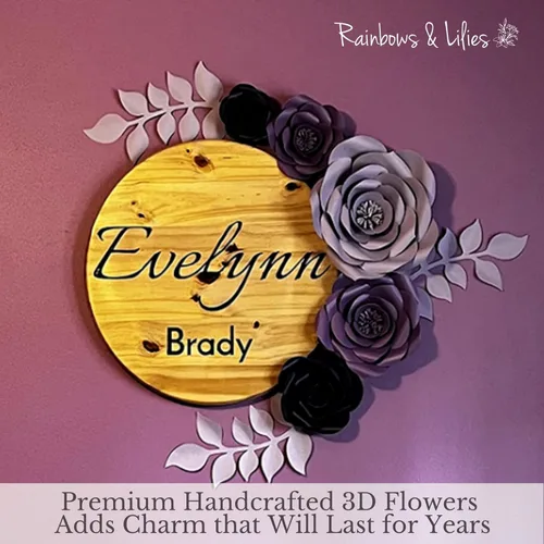 Miniatura 14 de Rainbows & Lilies 10 flores de papel grandes para decoración de pared, rosas artificiales 3D para bodas, fiestas de novia, baby shower, decoración