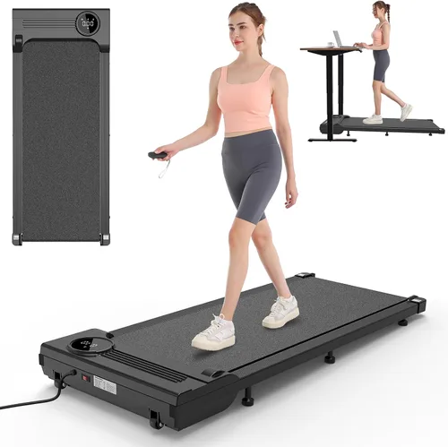 ANCHEER Walking Pad 3.0HP Under Desk Treadmill 300lbs Weight Capacity with Remote Control, Compact Electric Treadmills for Home/Gym/Office with LED