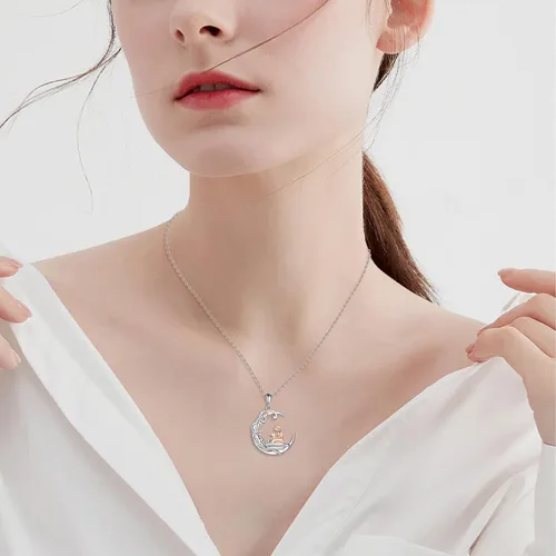 Miniatura 6 de YFN Collar de plata de ley 925 para amantes de los libros, colgante de lectura para mujer, regalo de graduación, joyería para estudiantes, amigos