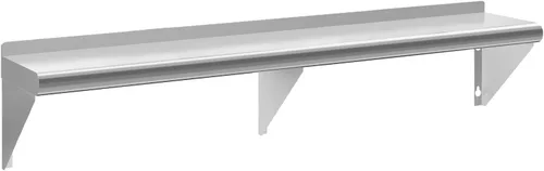 Miniatura 31 de Estante de acero inoxidable de 12 x 36 pulgadas, estantes de acero inoxidable comerciales de 300 libras para montaje en pared, estantes de metal 1
