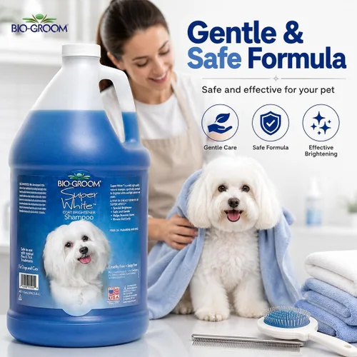 Miniatura 4 de Bio-Groom Champú súper blanqueador para perros, champú blanqueador para mascotas, suministros de baño para perros, lavado de cachorros, suministros