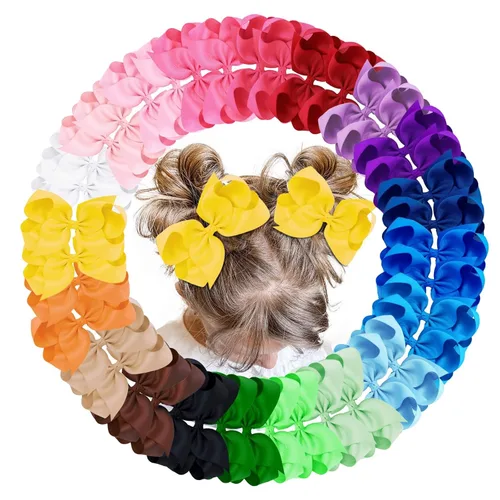 Oaoleer 40 pinzas para el pelo de 4.5 pulgadas, pinzas de cocodrilo, accesorios para el cabello para bebés, niñas, bebés, niños pequeños,