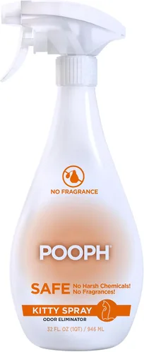 Miniatura 10 de POOPH Kitty Spray eliminador de olores, 32 onzas, desmantela olores sobre una base molecular, gatos, ambientador, eliminador, orina, caca, orina